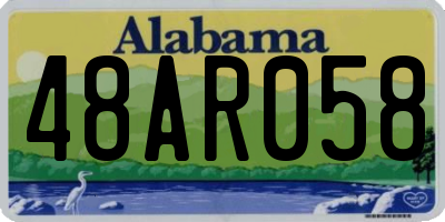 AL license plate 48AR058