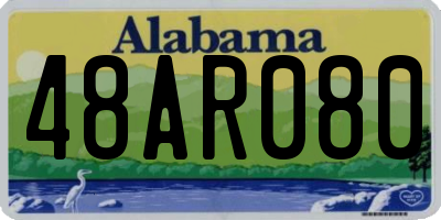 AL license plate 48AR080