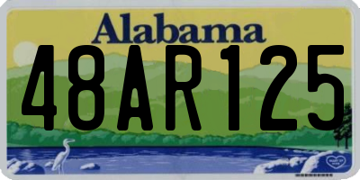 AL license plate 48AR125