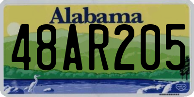 AL license plate 48AR205