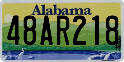 AL license plate 48AR218