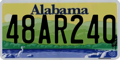 AL license plate 48AR240