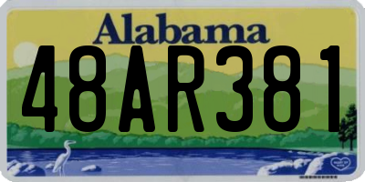 AL license plate 48AR381