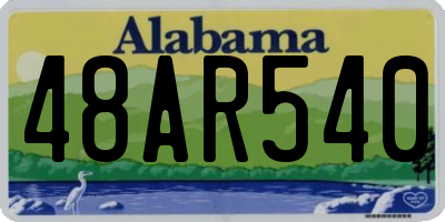 AL license plate 48AR540
