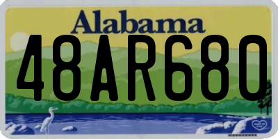 AL license plate 48AR680