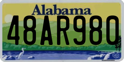 AL license plate 48AR980
