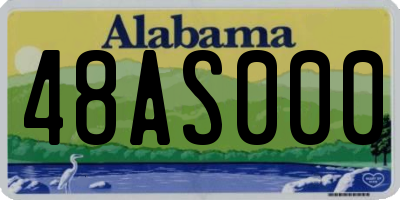 AL license plate 48AS000