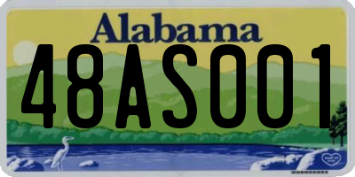 AL license plate 48AS001