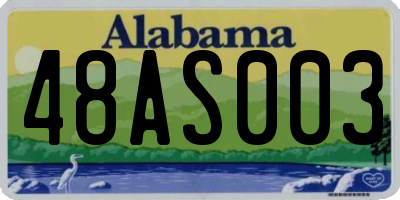 AL license plate 48AS003
