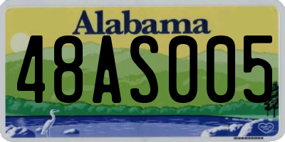 AL license plate 48AS005