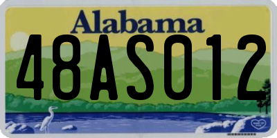 AL license plate 48AS012