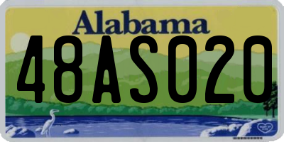 AL license plate 48AS020