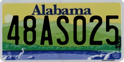 AL license plate 48AS025
