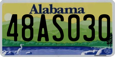 AL license plate 48AS030