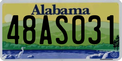 AL license plate 48AS031