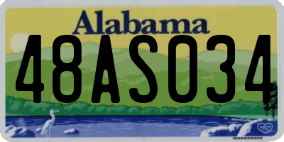 AL license plate 48AS034