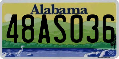 AL license plate 48AS036