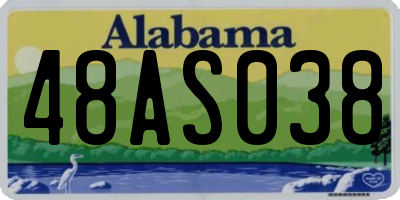 AL license plate 48AS038