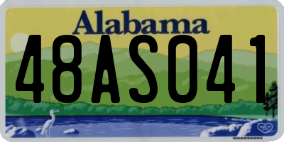 AL license plate 48AS041
