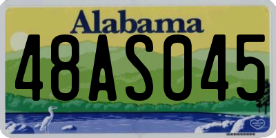 AL license plate 48AS045