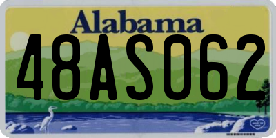 AL license plate 48AS062
