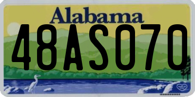 AL license plate 48AS070