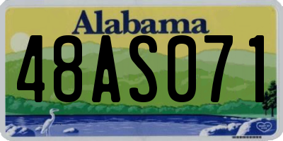 AL license plate 48AS071