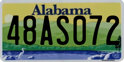 AL license plate 48AS072