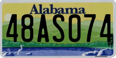 AL license plate 48AS074