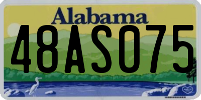 AL license plate 48AS075