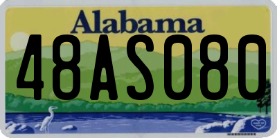AL license plate 48AS080