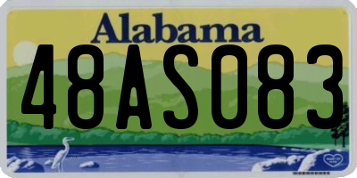 AL license plate 48AS083