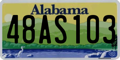 AL license plate 48AS103