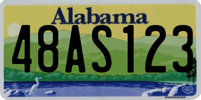 AL license plate 48AS123