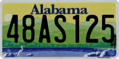 AL license plate 48AS125