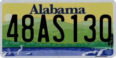 AL license plate 48AS130