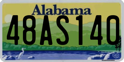 AL license plate 48AS140