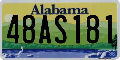 AL license plate 48AS181