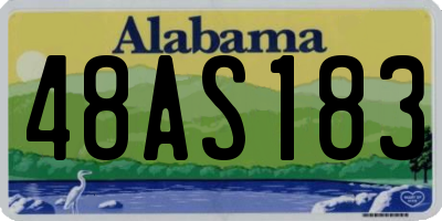 AL license plate 48AS183