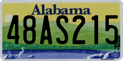 AL license plate 48AS215