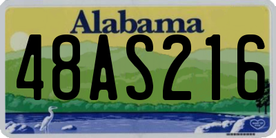 AL license plate 48AS216