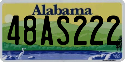 AL license plate 48AS222