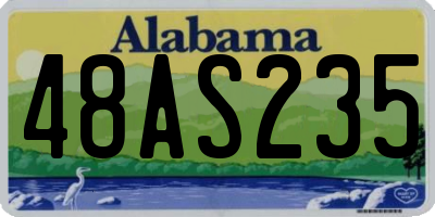 AL license plate 48AS235