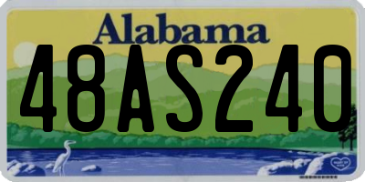 AL license plate 48AS240