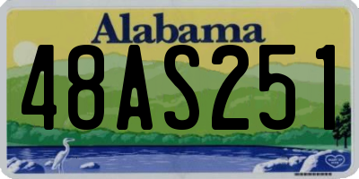 AL license plate 48AS251