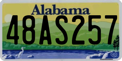 AL license plate 48AS257