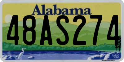 AL license plate 48AS274