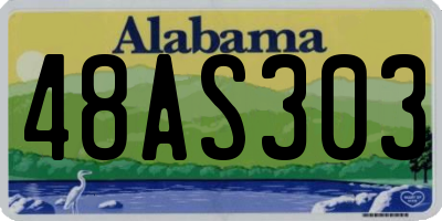 AL license plate 48AS303
