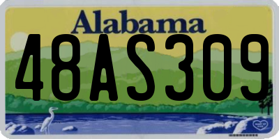 AL license plate 48AS309