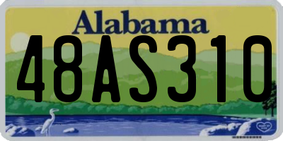 AL license plate 48AS310